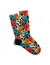 Eğlenceli Çorap Unisex  Renkli Kediler Meoow Baskılı Çorap ECSOKET141