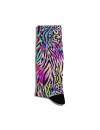 Eğlenceli Çorap Unisex  Renkli Zebra Motif Boya Desen Baskılı Çorap ECSOKET144