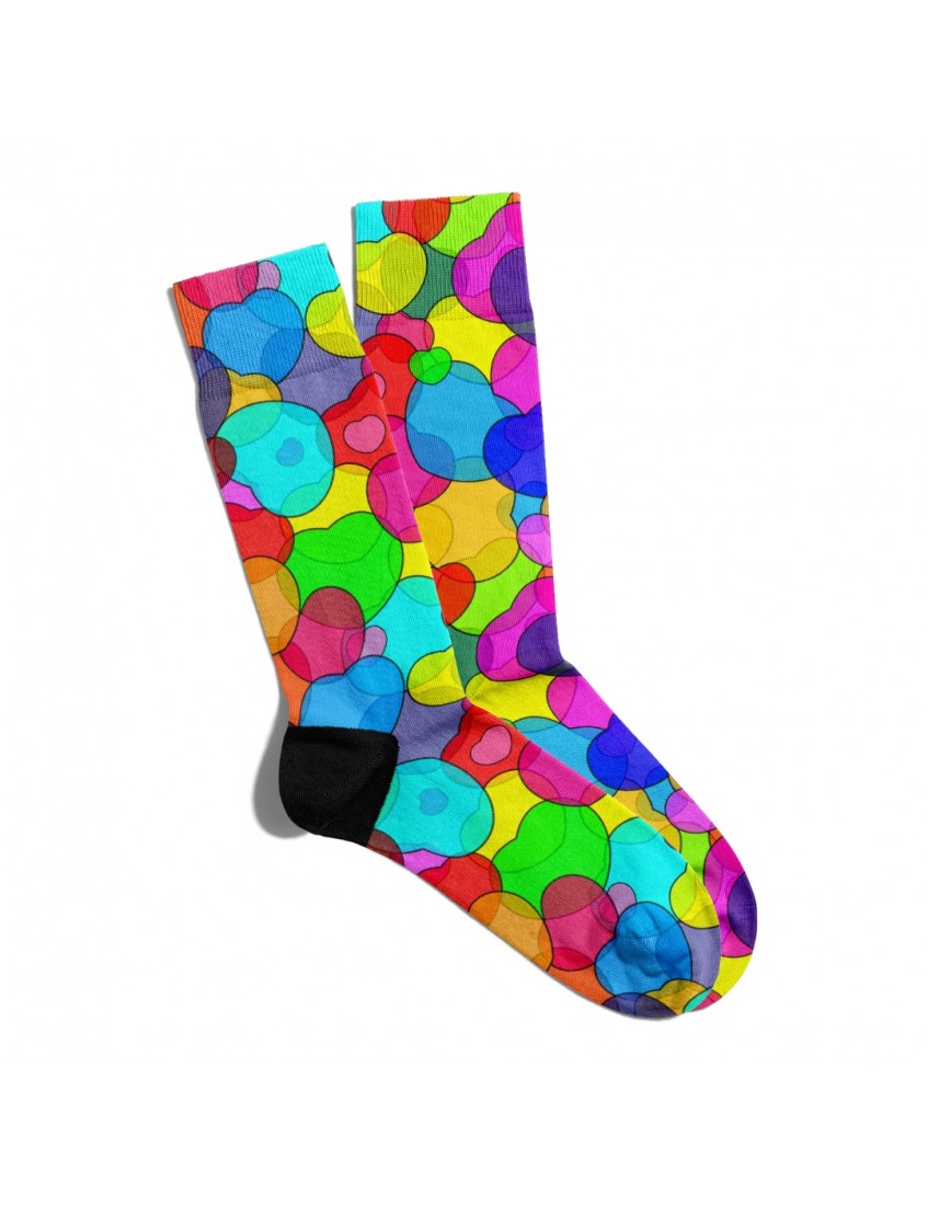 Eğlenceli Çorap Unisex Renkli Kalp Balonlar Baskılı Çorap ECSOKET146 Eğlenceli Çorap Unisex Renkli Kalp Balonlar Baskılı Çorap ECSOKET146