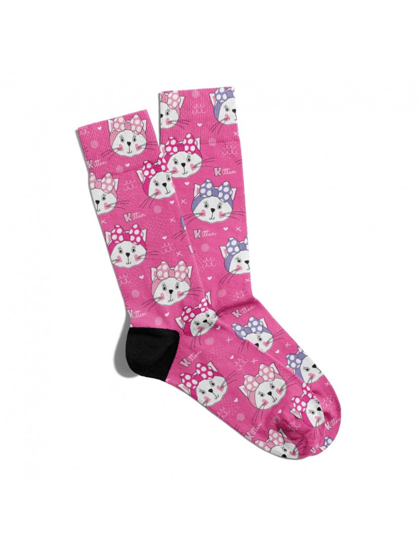 Eğlenceli Çorap Unisex Kitten Cat K Baskılı Çorap ECSOKET147 Eğlenceli Çorap Unisex Kitten Cat K Baskılı Çorap ECSOKET147