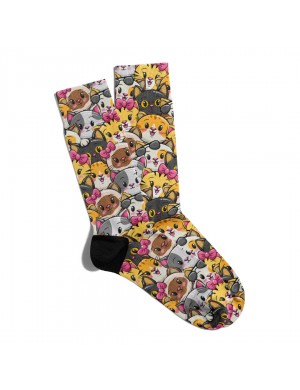 Eğlenceli Çorap Unisex Sevimli Yavru Kediler Baskılı Çorap ECSOKET151