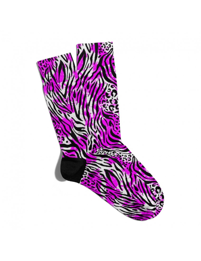 Eğlenceli Çorap Unisex  Zebra Motifli Baskılı Çorap ECSOKET152