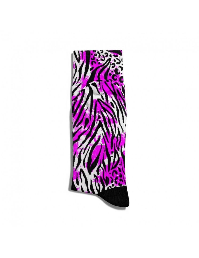 Eğlenceli Çorap Unisex  Zebra Motifli Baskılı Çorap ECSOKET152