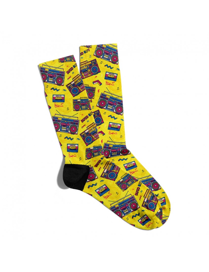 Eğlenceli Çorap Unisex  Disco Retro PopArt Baskılı Çorap ECSOKET164