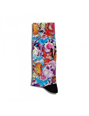 Eğlenceli Çorap Unisex Skull Balık Desen Baskılı Çorap ECSOKET165 Eğlenceli Çorap Unisex Skull Balık Desen Baskılı Çorap ECSOKET165