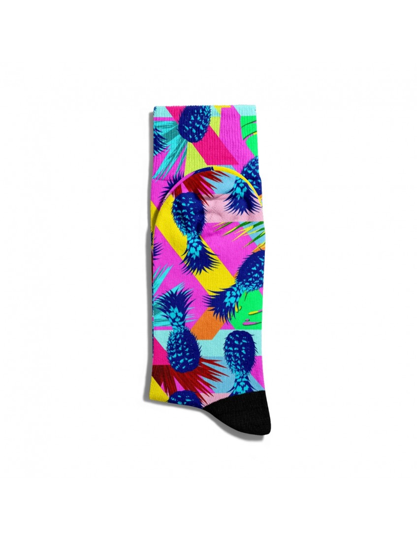 Eğlenceli Çorap Unisex Summer Renkli Ananas Baskılı Çorap ECSOKET172 Eğlenceli Çorap Unisex Summer Renkli Ananas Baskılı Çorap ECSOKET172