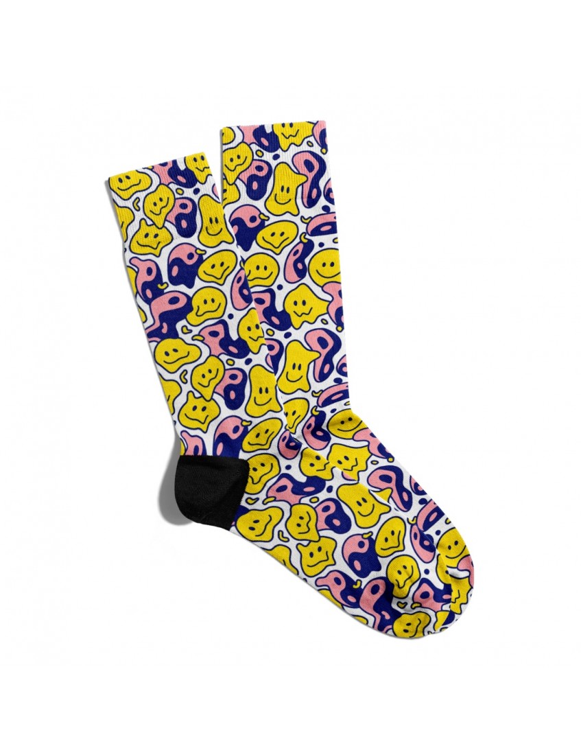 Eğlenceli Çorap Unisex  Renkli Emojiler PopArt Baskılı Çorap ECSOKET185