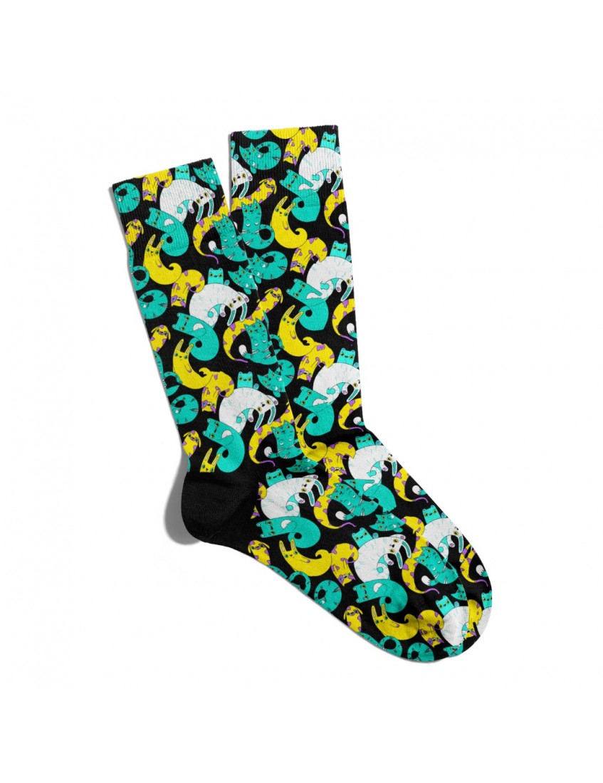Eğlenceli Çorap Unisex  Renkli Hayvanlar Baskılı Çorap ECSOKET196