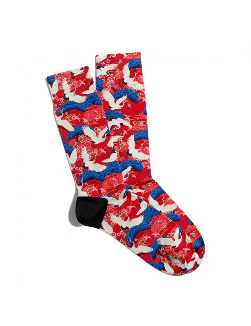 Eğlenceli Çorap Unisex Beyaz Kuş Mavi Bulut Baskılı Çorap ECSOKET198 Eğlenceli Çorap Unisex Beyaz Kuş Mavi Bulut Baskılı Çorap ECSOKET198