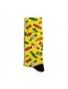 Eğlenceli Çorap Unisex Sarı Şeker PopArt Simgeler Baskılı Çorap ECSOKET208