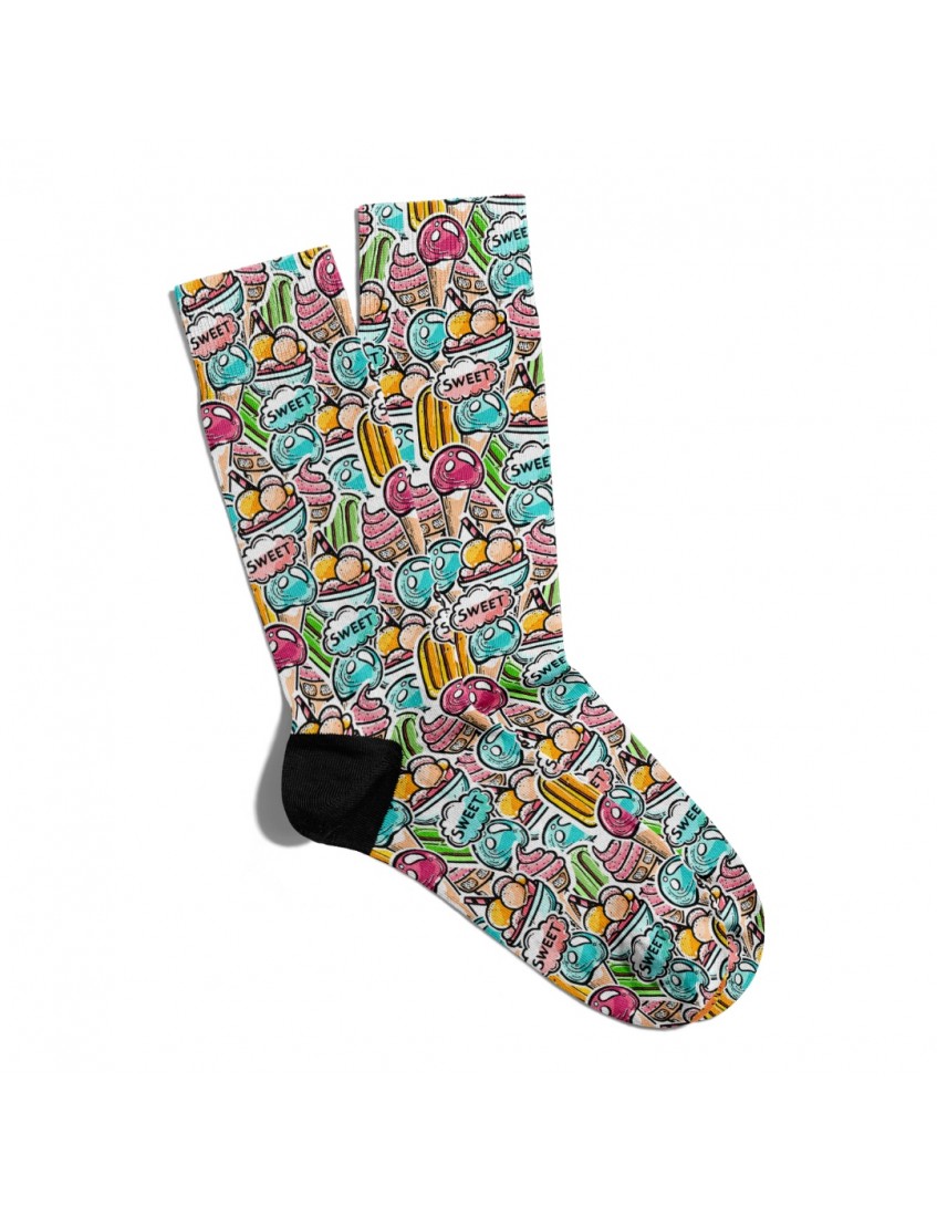Eğlenceli Çorap Unisex Cute Sweet PopArt Desen Baskılı Çorap ECSOKET211