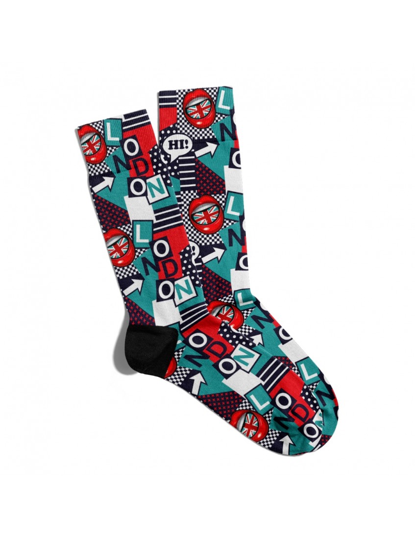 Eğlenceli Çorap Unisex London City Baskılı Çorap ECSOKET215 Eğlenceli Çorap Unisex London City Baskılı Çorap ECSOKET215