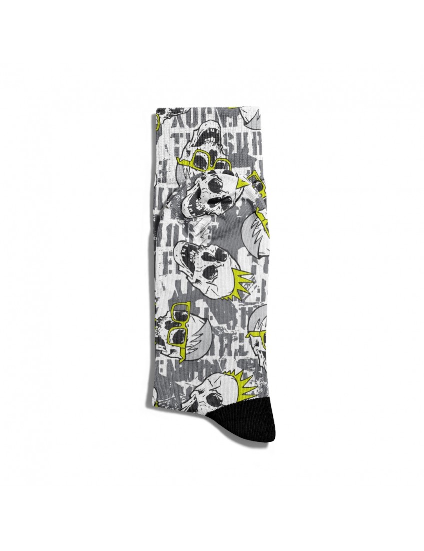 Eğlenceli Çorap Unisex Rock Skull Baskılı Çorap ECSOKET228 Eğlenceli Çorap Unisex Rock Skull Baskılı Çorap ECSOKET228