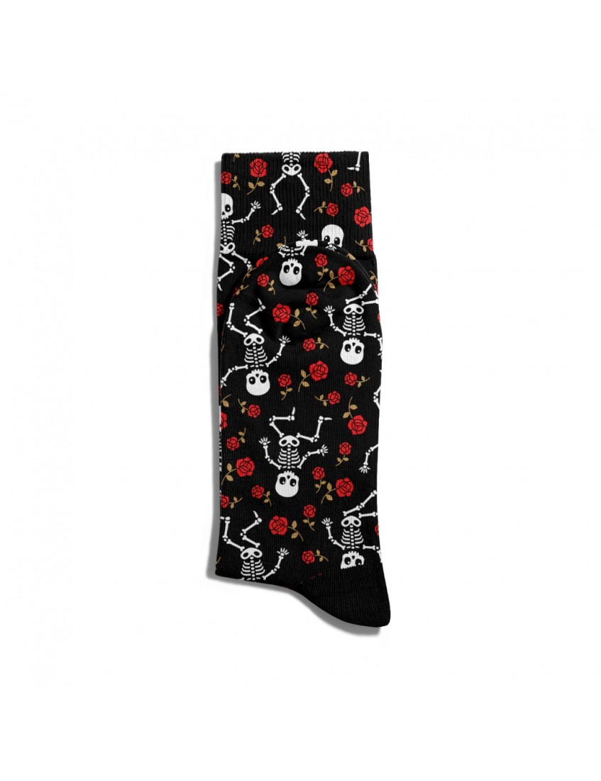 Eğlenceli Çorap Unisex Skull Rose Detay Baskılı Çorap ECSOKET238 Eğlenceli Çorap Unisex Skull Rose Detay Baskılı Çorap ECSOKET238