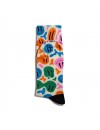 Eğlenceli Çorap Unisex Bej Renkli Emoji Desen Baskılı Çorap ECSOKET244