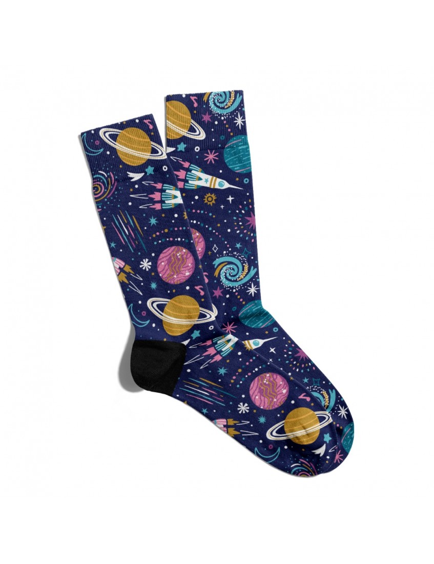 Eğlenceli Çorap Unisex Space Uzay Tema  PopArt Baskılı Çorap ECSOKET248