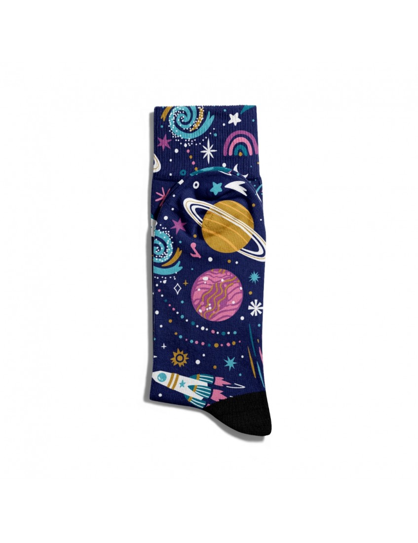 Eğlenceli Çorap Unisex Space Uzay Tema  PopArt Baskılı Çorap ECSOKET248