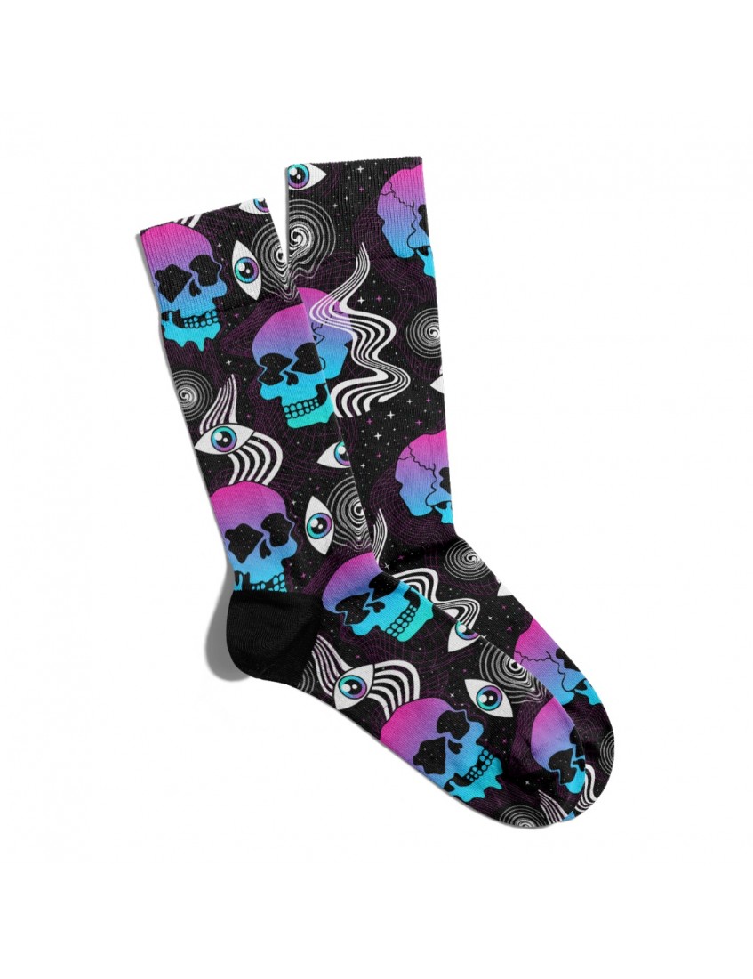 Eğlenceli Çorap Unisex Space Skull Baskılı Çorap ECSOKET252