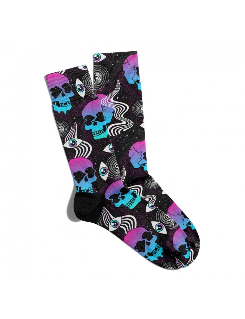 Eğlenceli Çorap Unisex Space Skull Baskılı Çorap ECSOKET252 Eğlenceli Çorap Unisex Space Skull Baskılı Çorap ECSOKET252