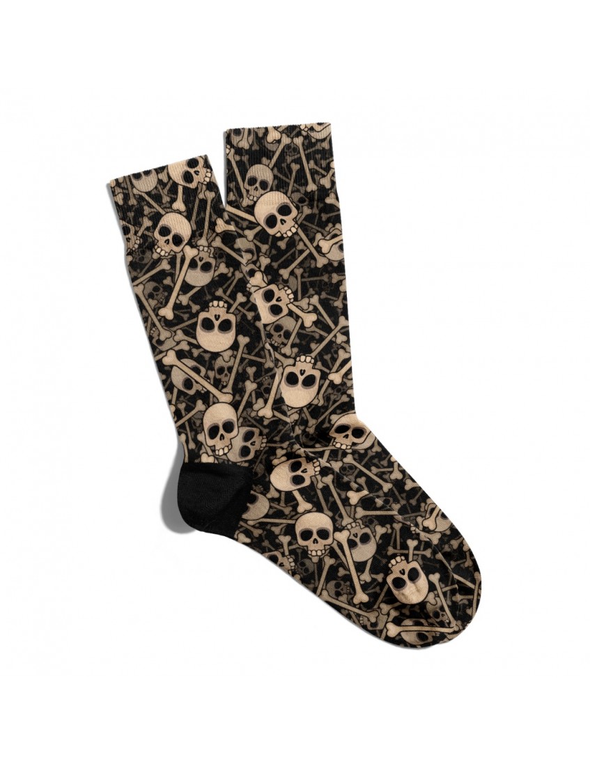 Eğlenceli Çorap Unisex Bones Skull Desen Baskılı Çorap ECSOKET253 Eğlenceli Çorap Unisex Bones Skull Desen Baskılı Çorap ECSOKET253