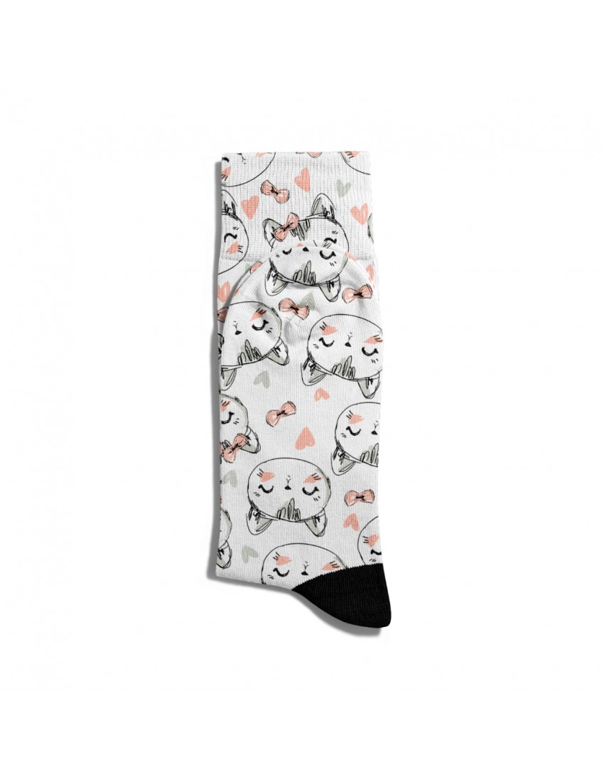 Eğlenceli Çorap Unisex Sevimli Şeker Kedi Baskılı Çorap ECSOKET259 Eğlenceli Çorap Unisex Sevimli Şeker Kedi Baskılı Çorap ECSOKET259