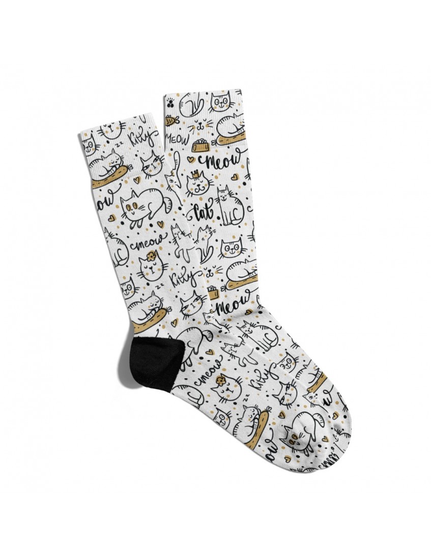 Eğlenceli Çorap Unisex Love Cat Meoow Baskılı Çorap ECSOKET268 Eğlenceli Çorap Unisex Love Cat Meoow Baskılı Çorap ECSOKET268