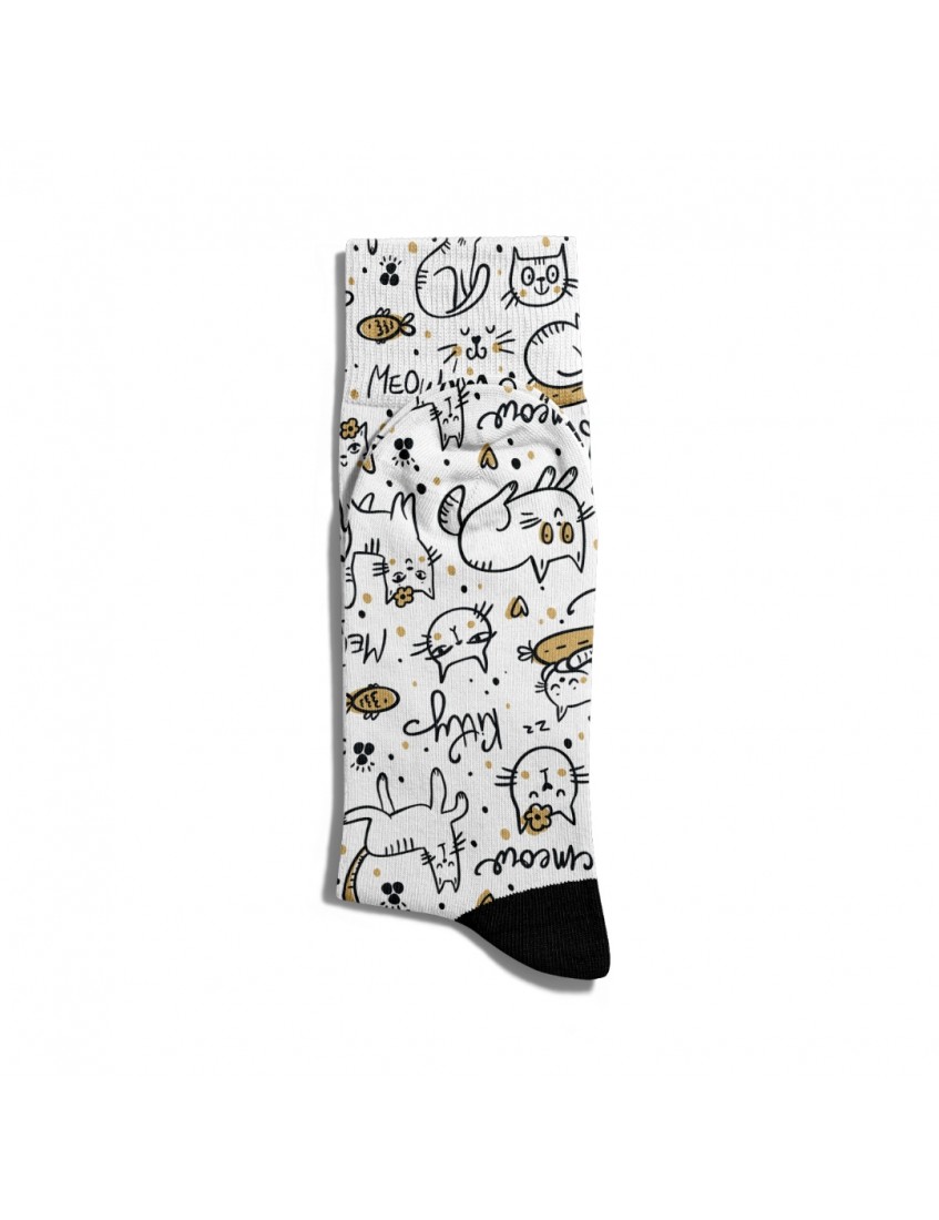 Eğlenceli Çorap Unisex Love Cat Meoow Baskılı Çorap ECSOKET268 Eğlenceli Çorap Unisex Love Cat Meoow Baskılı Çorap ECSOKET268