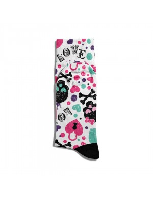 Eğlenceli Çorap Unisex Love Skull Çift Baskılı Çorap ECSOKET278 Eğlenceli Çorap Unisex Love Skull Çift Baskılı Çorap ECSOKET278