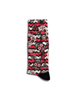 Eğlenceli Çorap Unisex Çicek Detaylı Kuru Kafa Baskılı Çorap ECSOKET280 Eğlenceli Çorap Unisex Çicek Detaylı Kuru Kafa Baskılı Çorap ECSOKET280