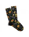 Eğlenceli Çorap Unisex Siyah Food HM Desen Baskılı Çorap ECSOKET291