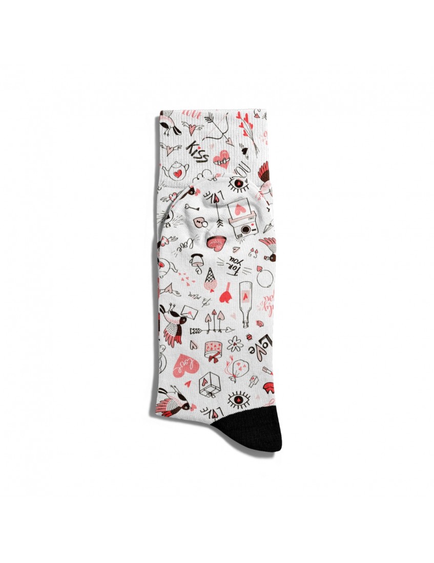 Eğlenceli Çorap Unisex Love Oxoxo Bird Desen Baskılı Çorap ECSOKET302 Eğlenceli Çorap Unisex Love Oxoxo Bird Desen Baskılı Çorap ECSOKET302