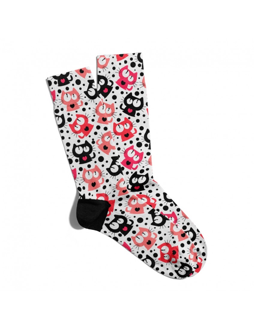 Eğlenceli Çorap Unisex Sevimli Şirin Kediler Desen Baskılı Çorap ECSOKET305 Eğlenceli Çorap Unisex Sevimli Şirin Kediler Desen Baskılı Çorap ECSOKET305