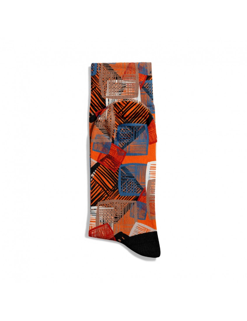 Eğlenceli Çorap Unisex Geometrik Etnik Kare Desen Baskılı Çorap ECSOKET310 Eğlenceli Çorap Unisex Geometrik Etnik Kare Desen Baskılı Çorap ECSOKET310