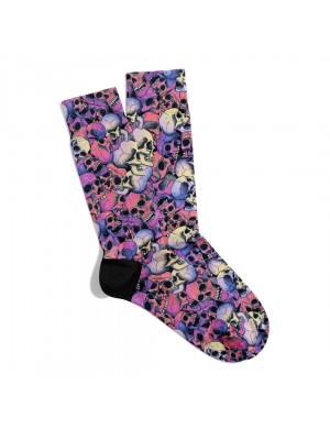 Eğlenceli Çorap Unisex Renkli Kuru Kafa Desen Baskılı Çorap ECSOKET324 Eğlenceli Çorap Unisex Renkli Kuru Kafa Desen Baskılı Çorap ECSOKET324