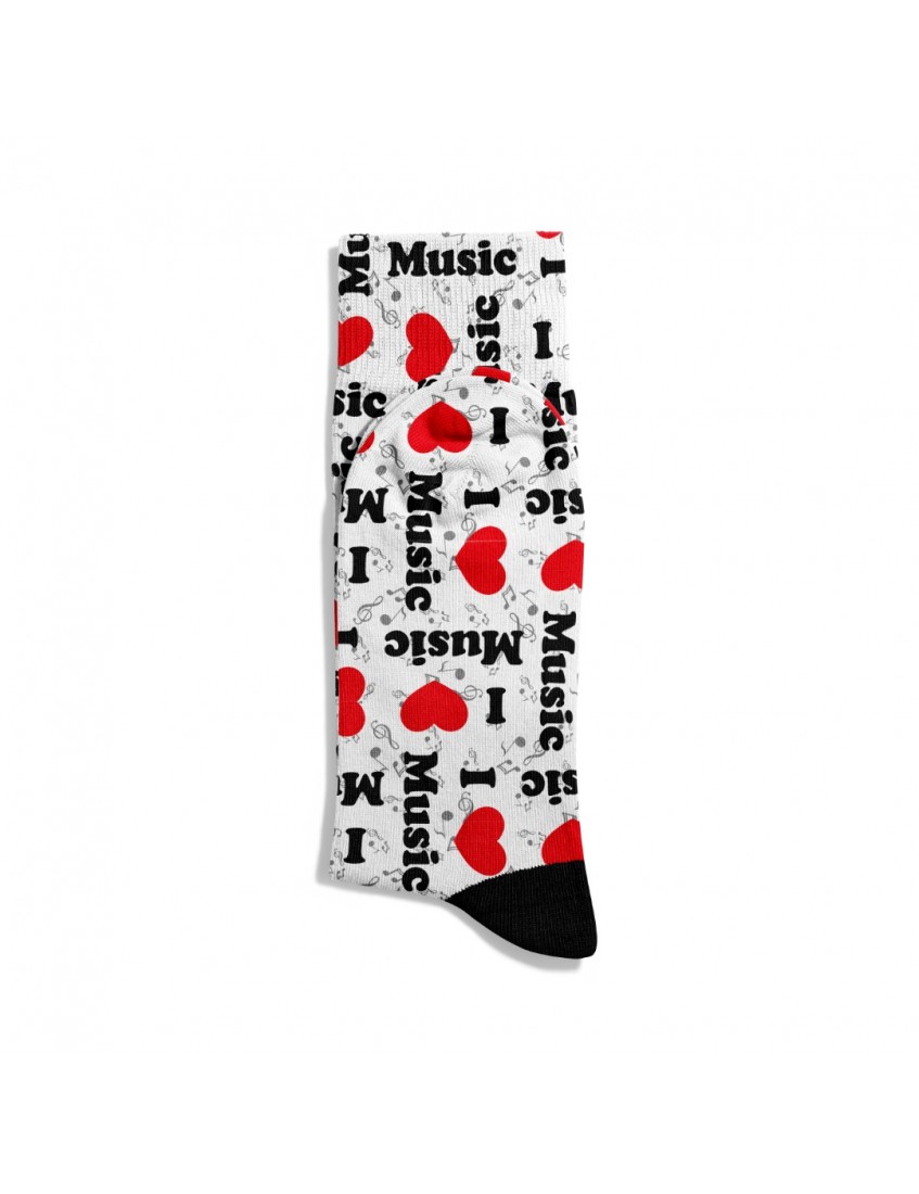 Eğlenceli Çorap Unisex I Love Music Çorap ECSOKET328