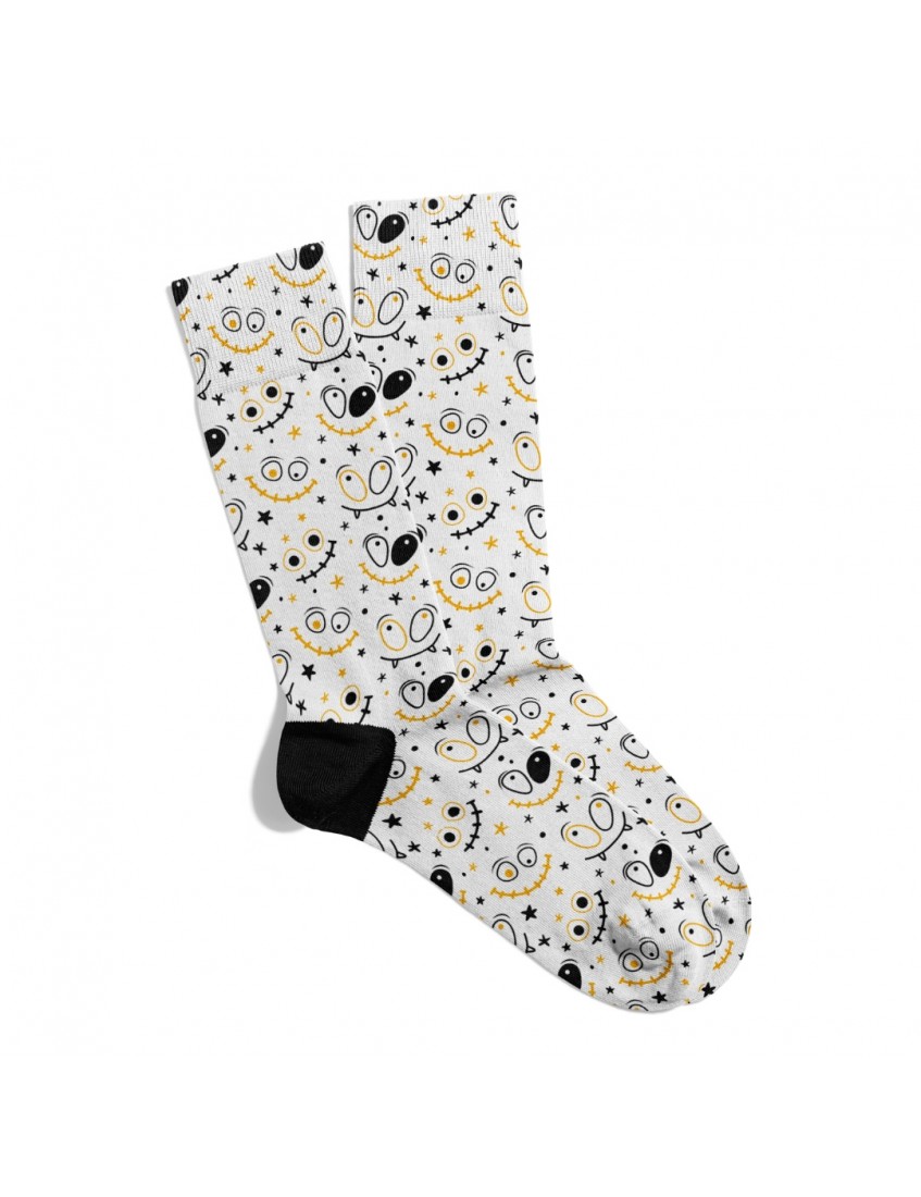Eğlenceli Çorap Unisex Şaşkın Skull Emoji Baskılı Çorap ECSOKET332 Eğlenceli Çorap Unisex Şaşkın Skull Emoji Baskılı Çorap ECSOKET332