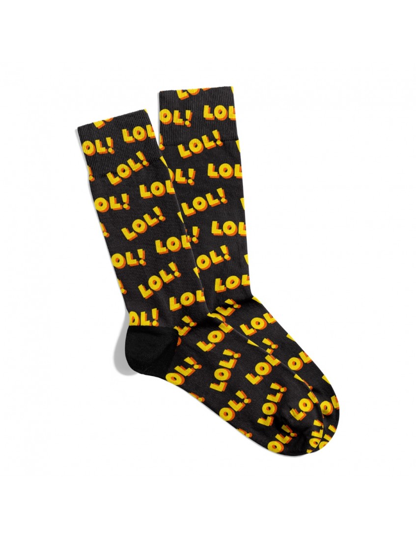 Eğlenceli Çorap Unisex Lol Lol PopArt Baskılı Çorap ECSOKET348