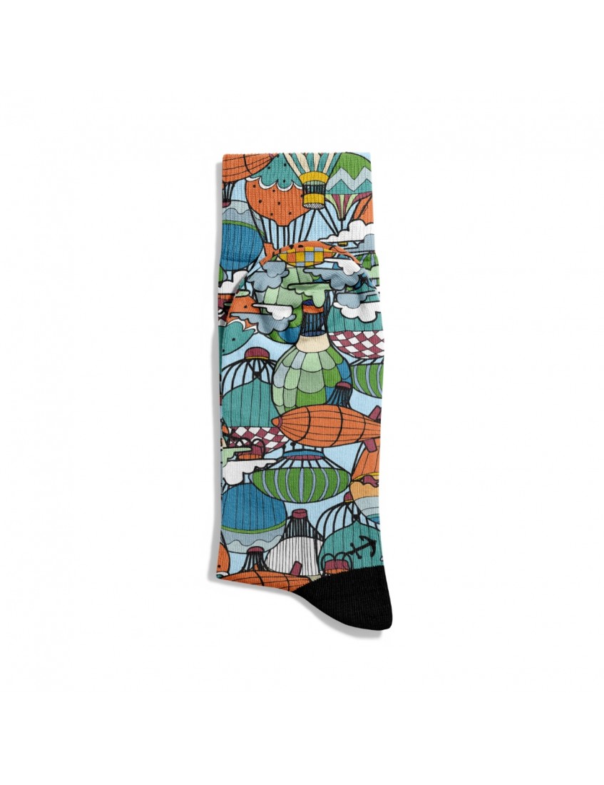 Eğlenceli Çorap Sevimli Renkli Balon Desen Baskılı Çorap ECSOKET353