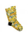 Eğlenceli Çorap PopArt Renkli Yıldız Smile Desen Baskılı Çorap ECSOKET358