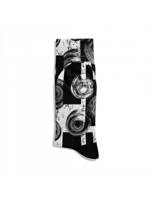 Eğlenceli Çorap Geometrik Etnik Desen Baskılı Çorap ECSOKET365