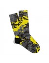Eğlenceli Çorap Sarı Gri Kamuflaj Desen Baskılı Çorap ECSOKET366