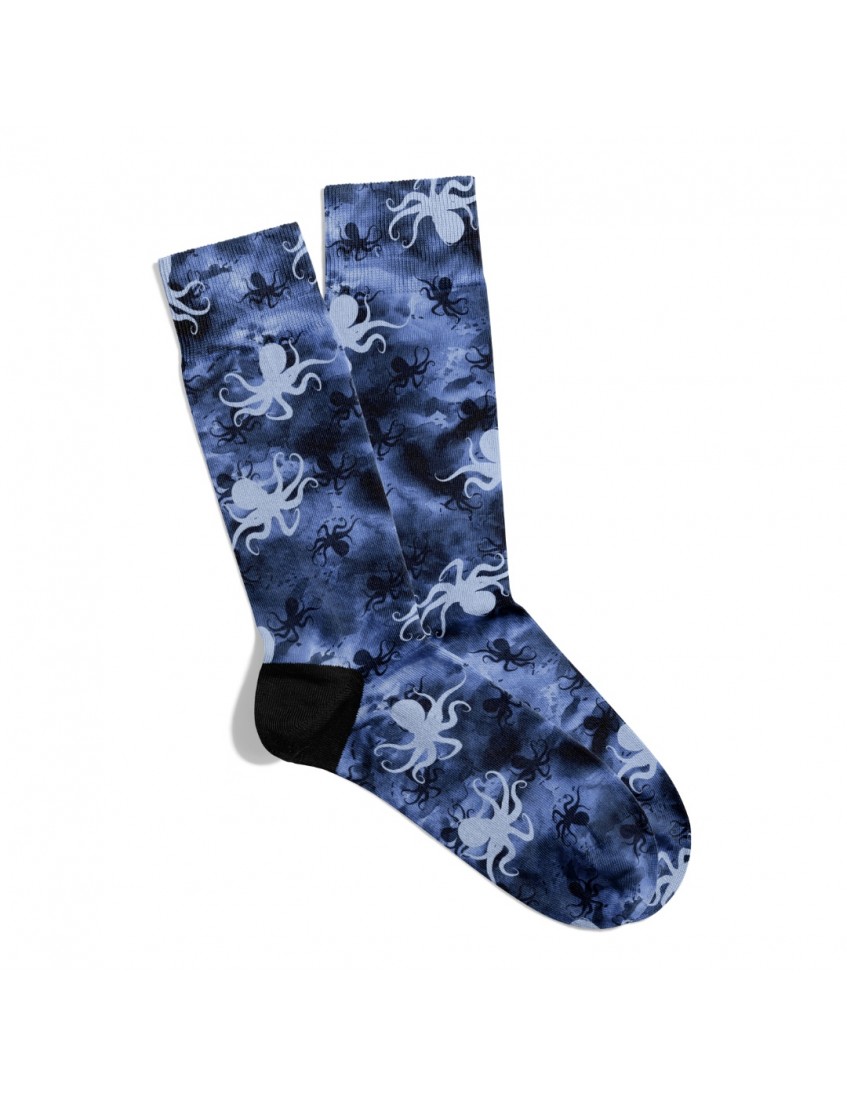 Eğlenceli Çorap Unisex Ahtapot Deniz Desen Baskılı Çorap EGLNCN371 Eğlenceli Çorap Unisex Ahtapot Deniz Desen Baskılı Çorap EGLNCN371