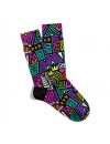 Eğlenceli Çorap Unisex Etnik Karışık Renkli Desen Baskılı Çorap ECSOKET372
