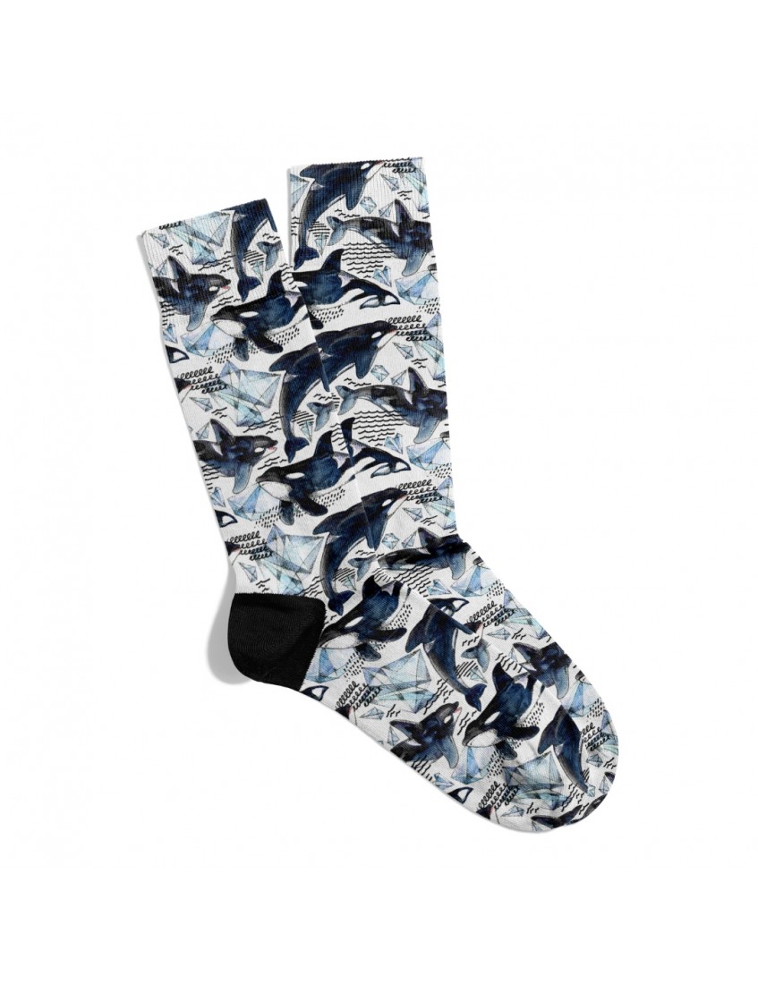 Eğlenceli Çorap Unisex Sevimli Balık Desen Baskılı Çorap ECSOKET378 Eğlenceli Çorap Unisex Sevimli Balık Desen Baskılı Çorap ECSOKET378
