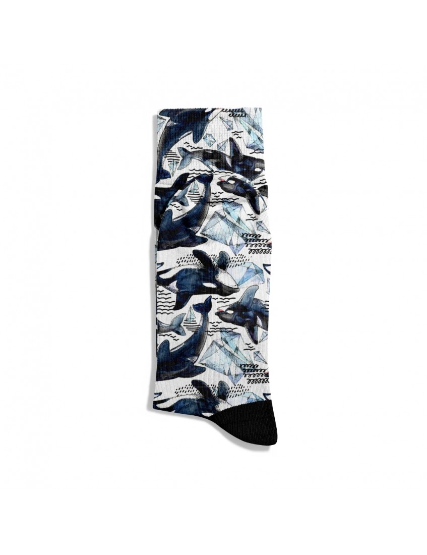 Eğlenceli Çorap Unisex Sevimli Balık Desen Baskılı Çorap ECSOKET378 Eğlenceli Çorap Unisex Sevimli Balık Desen Baskılı Çorap ECSOKET378