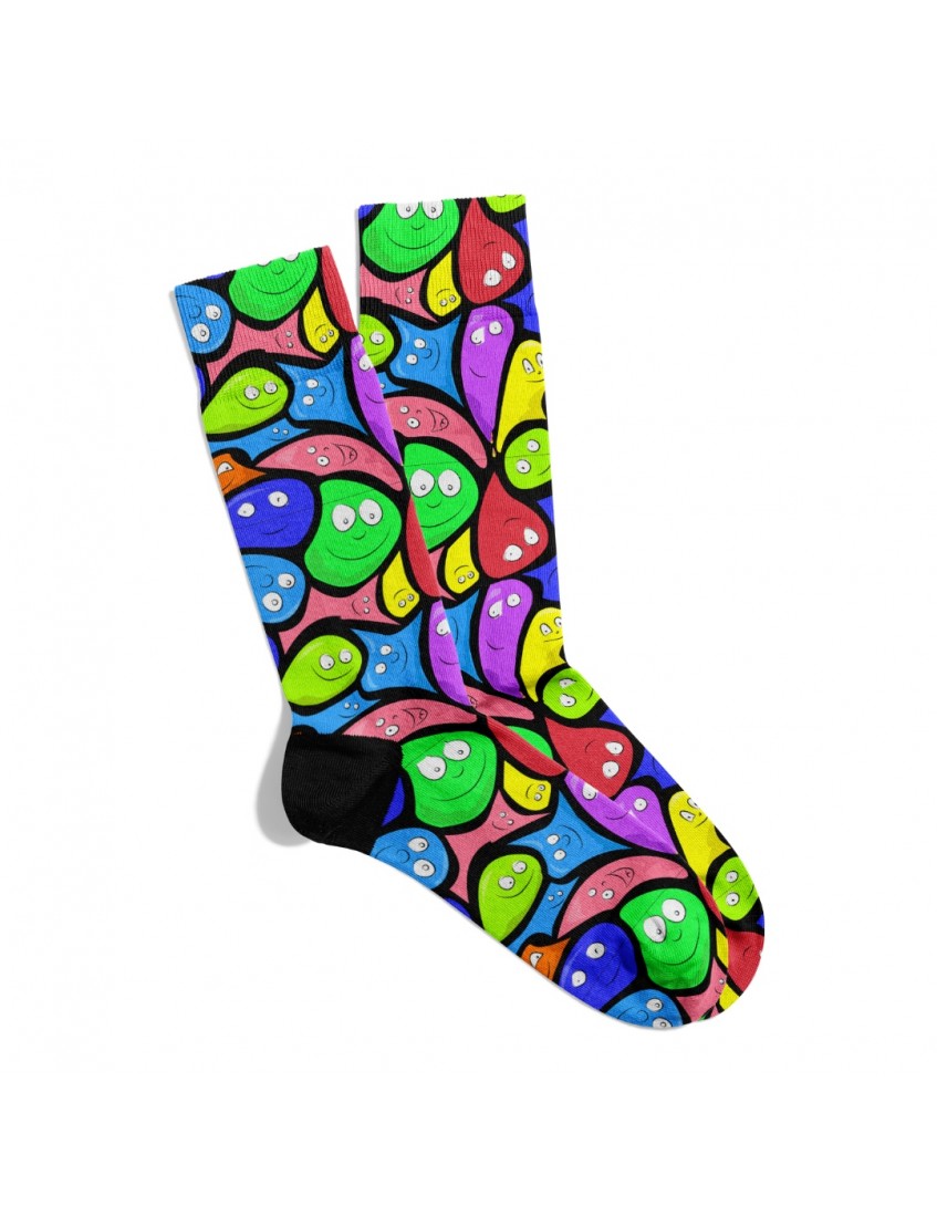 Eğlenceli Çorap Unisex PopArt Renkli Baskılı Çorap ECSOKET396