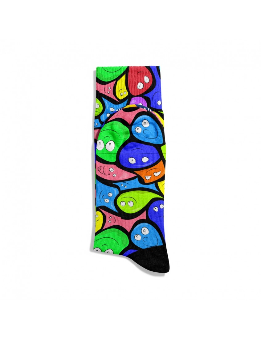 Eğlenceli Çorap Unisex PopArt Renkli Baskılı Çorap ECSOKET396