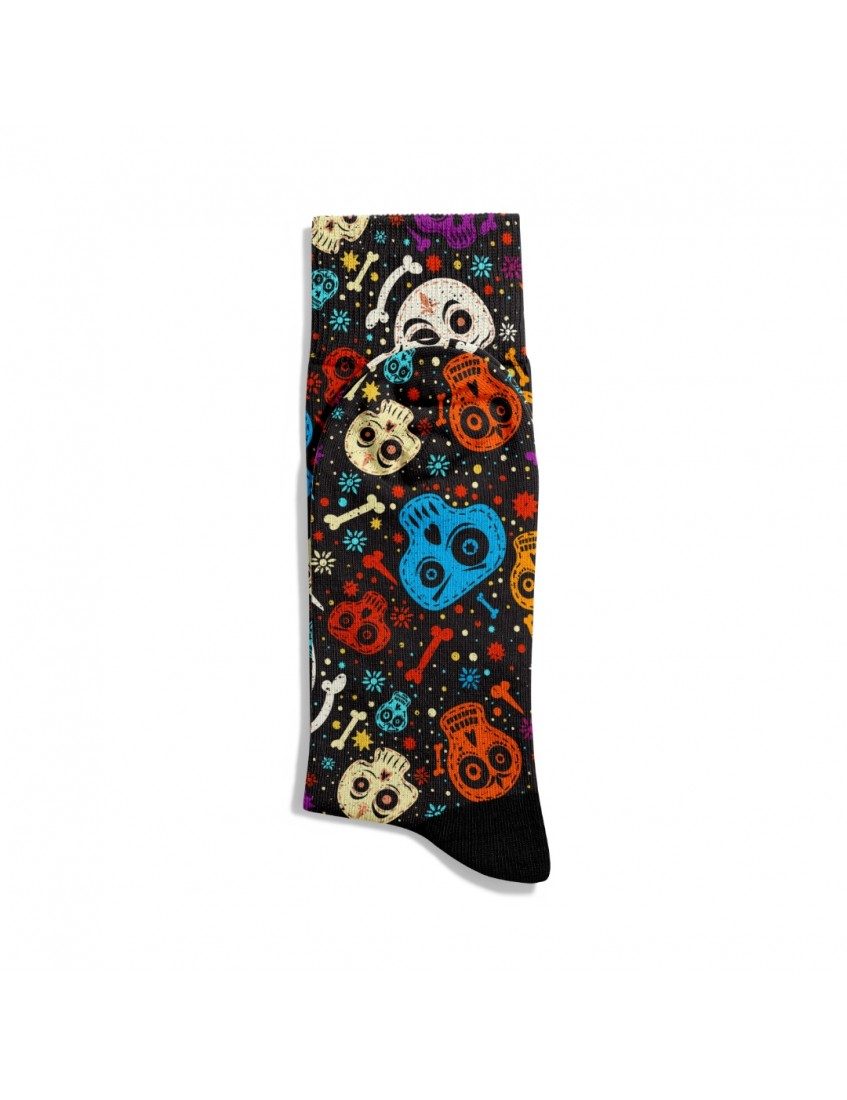 Eğlenceli Çorap Unisex Skull Halloween Desen Baskılı Çorap ECSOKET401
