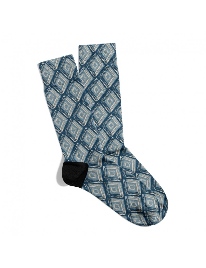 Eğlenceli Çorap Unisex Geometrik Etnik Desen Baskılı Çorap ECSOKET404
