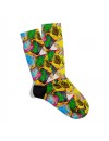 Eğlenceli Çorap Unisex Geometrik Kare Desen Baskılı Çorap ECSOKET408
